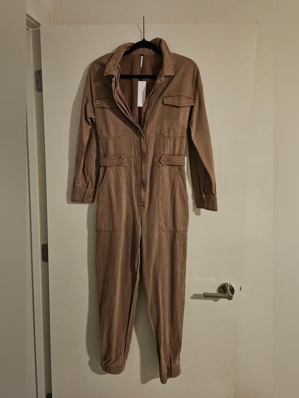 Young Fabulous & Broke Utility Jumpsuit in Taupe Brown